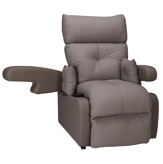 Aged Care Recliner Cocoon Lift Chair Single Power Generation 2, armrest retracted