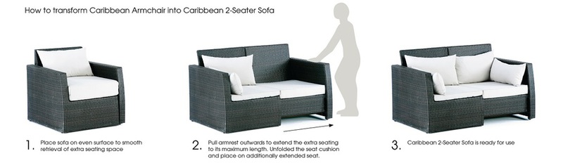 Outdoor Aged Care Retirement Caribbean 1-2 Seater 