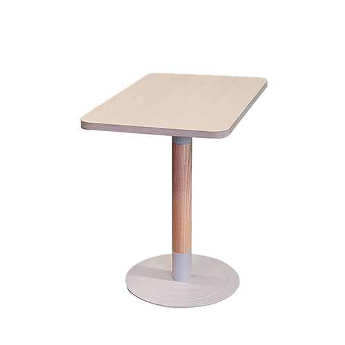 Hospitality Dining Stem Square Pedestal Table, rectangle top