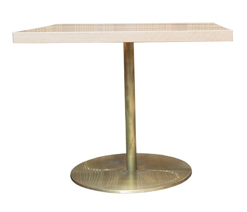 Laurent Brass and Timber Pedestal Table